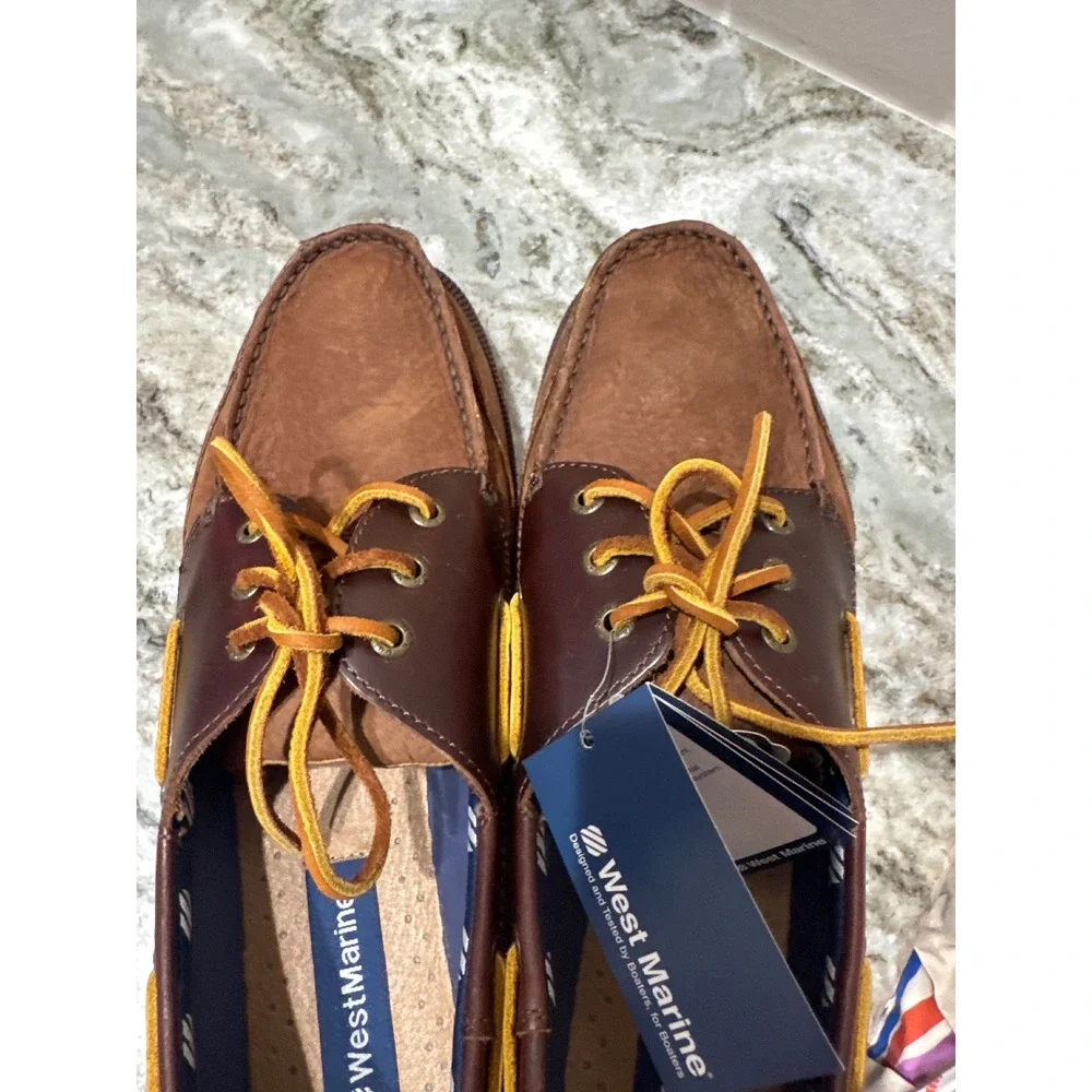 Men's Boat Shoes WEST MARINEMen's Premium Comfort Boat Mocs‎ NWT size 12